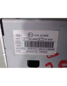 SISTEMA AUDIO / RADIO CD FORD FIESTA (CBK) - 239989 2