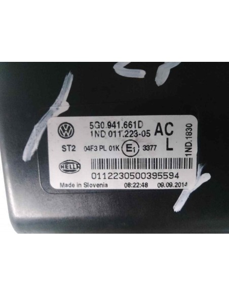 FARO ANTINIEBLA IZQUIERDO VOLKSWAGEN GOLF VII (5G1/BE1) - 260938