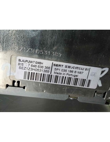 SISTEMA AUDIO / RADIO CD SEAT ALTEA XL (5P5) - 210979