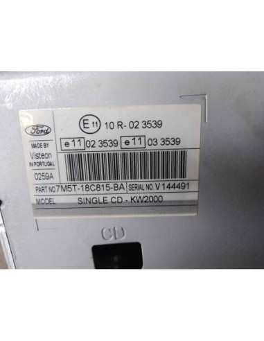 SISTEMA AUDIO / RADIO CD FORD FOCUS SPORTBREAK...