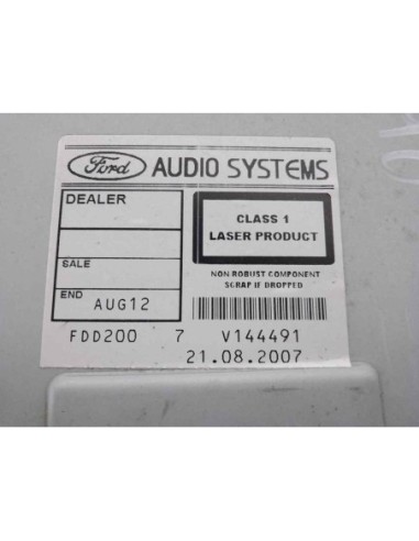 SISTEMA AUDIO / RADIO CD FORD FOCUS SPORTBREAK...