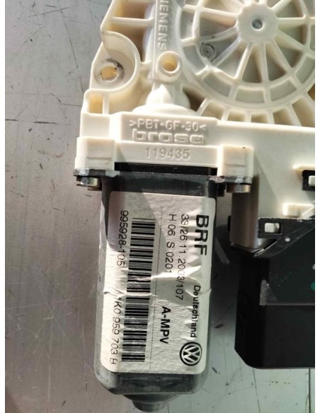 MOTOR ELEVALUNAS TRASERO IZQUIERDO VOLKSWAGEN TOURAN (1T1) - 208615