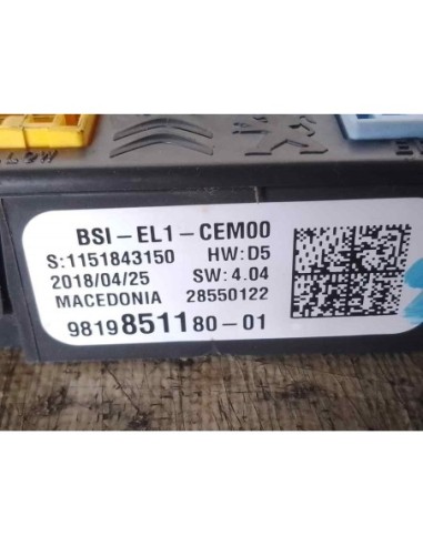 CAJA RELES / FUSIBLES CITROEN C3 - 245509