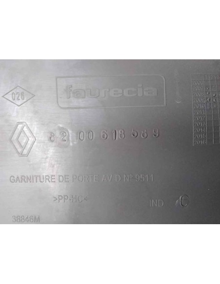 GUARNECIDO PUERTA DELANTERA DERECHA RENAULT KANGOO II (F/KW0) - 198555