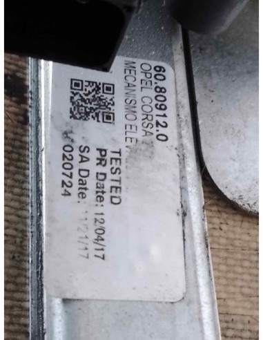 ELEVALUNAS DELANTERO DERECHO OPEL CORSA D - 204622