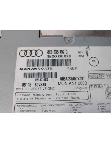 SISTEMA NAVEGACION GPS AUDI A4 AVANT (8E) - 217933