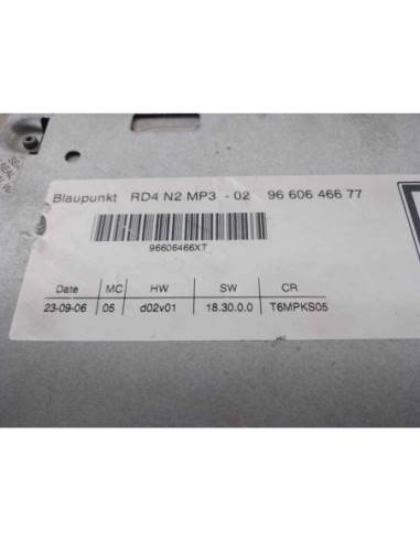 SISTEMA AUDIO / RADIO CD CITROEN C8 - 203254