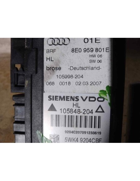 MOTOR ELEVALUNAS TRASERO IZQUIERDO AUDI A4 BERLINA (8E) - 211894