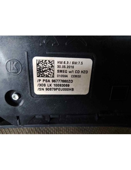 SISTEMA AUDIO / RADIO CD PEUGEOT 308 - 211130