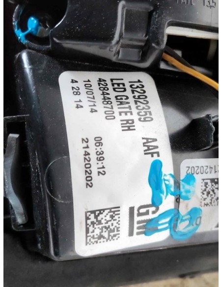 PILOTO TRASERO DERECHO INTERIOR OPEL ZAFIRA C TOURER - 226692