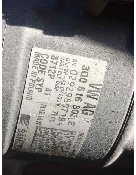COMPRESOR AIRE ACONDICIONADO VOLKSWAGEN POLO VI (AW1)(08 2017) - 240916