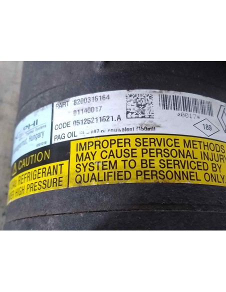 COMPRESOR AIRE ACONDICIONADO RENAULT SCENIC II (JM) - 198265