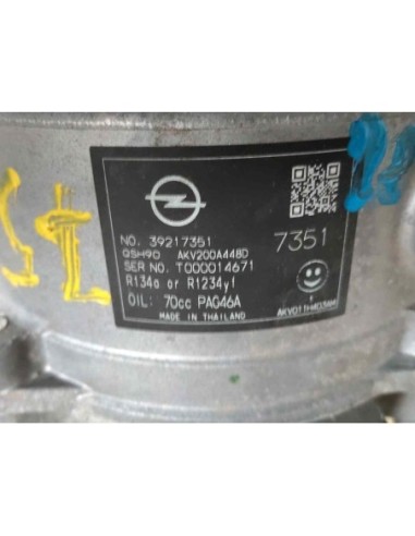 COMPRESOR AIRE ACONDICIONADO OPEL ASTRA K...