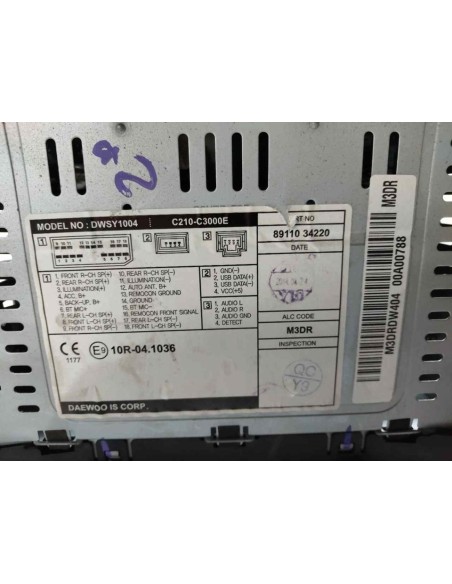 SISTEMA AUDIO / RADIO CD SSANGYONG KORANDO - 134207