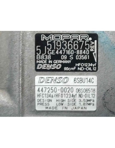 COMPRESOR AIRE ACONDICIONADO FIAT 500X (334) -...