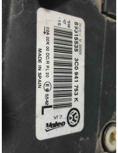 FARO IZQUIERDO VOLKSWAGEN PASSAT BERLINA (3C2)...