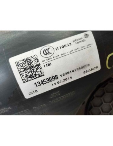 GUARNECIDO PUERTA DELANTERA DERECHA OPEL ZAFIRA...