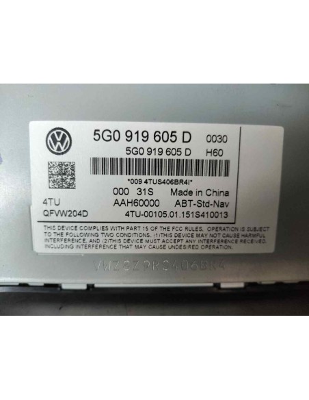 PANTALLA MULTIFUNCION VOLKSWAGEN GOLF SPORTSVAN VII (AM1)(12 2013) - 201788