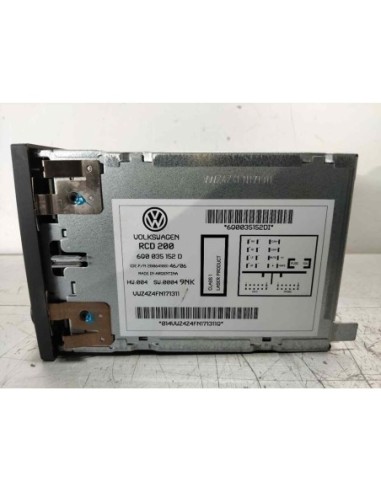 SISTEMA AUDIO / RADIO CD VOLKSWAGEN POLO IV...