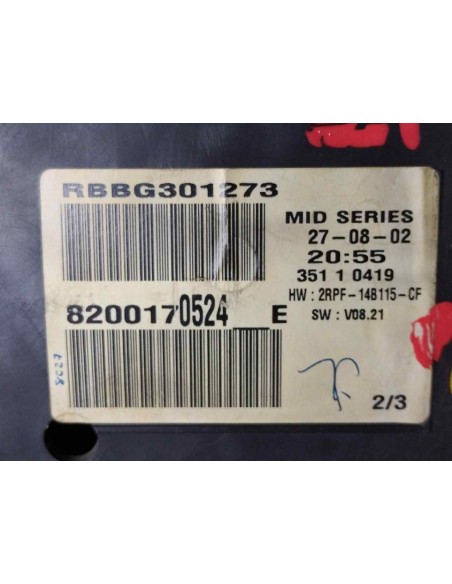 CUADRO INSTRUMENTOS RENAULT MEGANE II BERLINA 3P - 96924
