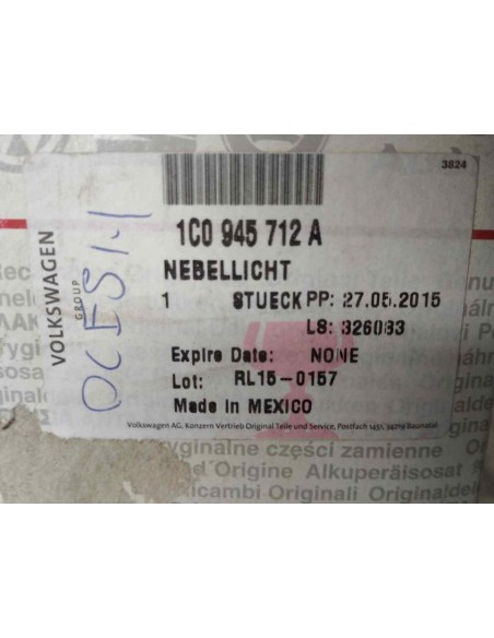 FARO ANTINIEBLA TRASERO IZQUIERDO VOLKSWAGEN NEW BEETLE BERLINA (9C1/1C1) - 138608