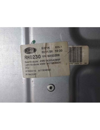 ELEVALUNAS DELANTERO DERECHO FORD FOCUS BERLINA...