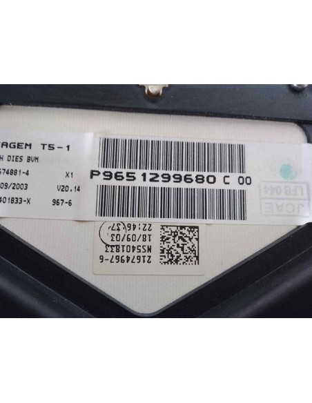 CUADRO INSTRUMENTOS PEUGEOT 307 (S1)(04 2001) - 94435