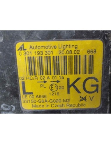 FARO IZQUIERDO HONDA CIVIC BERLINA 3 PUERTAS...