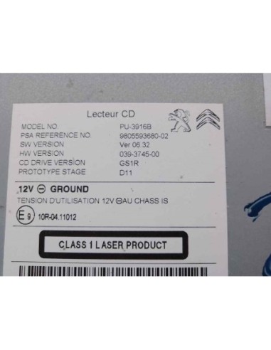 SISTEMA AUDIO / RADIO CD CITROEN C4 BERLINA -...