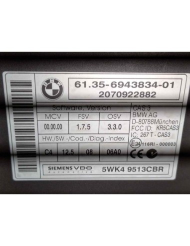 MODULO ELECTRONICO BMW SERIE 1 BERLINA...
