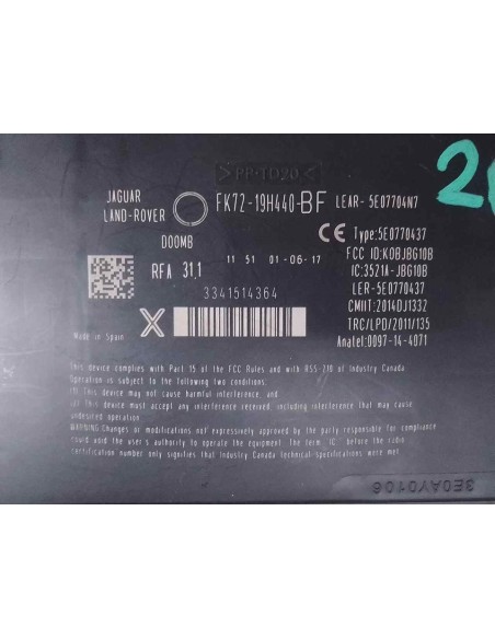 MODULO ELECTRONICO LAND ROVER RANGE ROVER EVOQUE - 231262