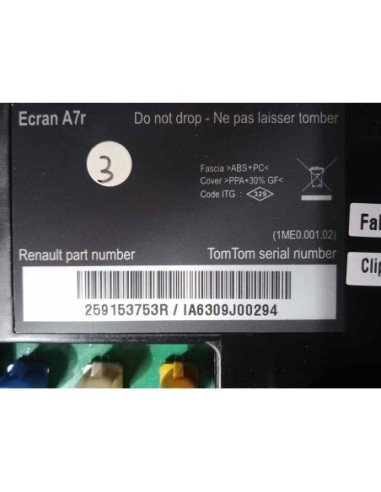 PANTALLA MULTIFUNCION RENAULT SCENIC III (JZ) -...