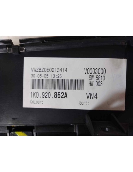 CUADRO INSTRUMENTOS VOLKSWAGEN GOLF V (1K1)(10 2003) - 200676
