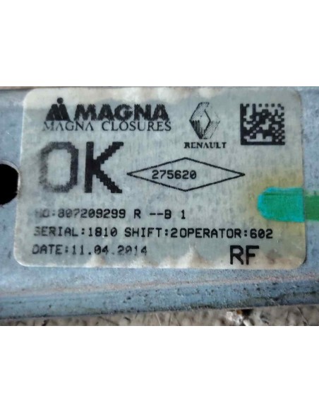 ELEVALUNAS DELANTERO DERECHO DACIA SANDERO II - 238272
