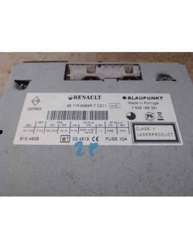 SISTEMA AUDIO / RADIO CD RENAULT MEGANE III...