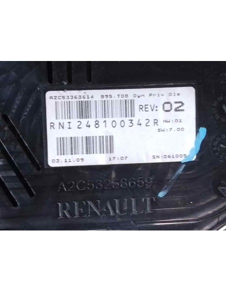 CUADRO INSTRUMENTOS RENAULT MEGANE III BERLINA 5P - 230681