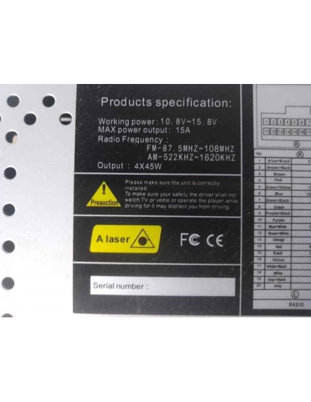 SISTEMA AUDIO / RADIO CD VOLKSWAGEN GOLF V (1K1)(10 2003) - 220156