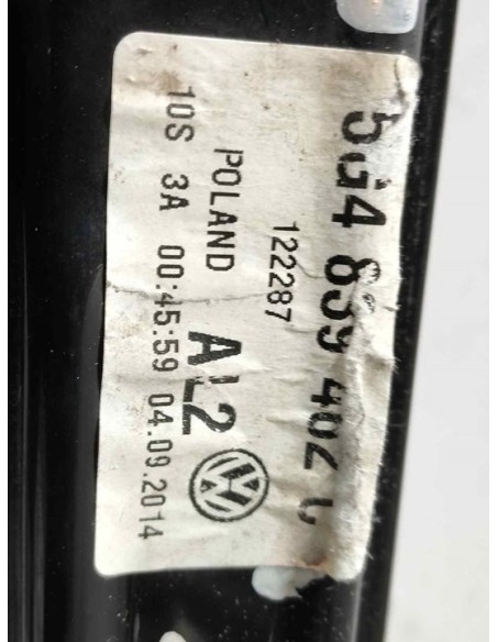 ELEVALUNAS TRASERO DERECHO VOLKSWAGEN GOLF VII (5G1/BE1) - 271603